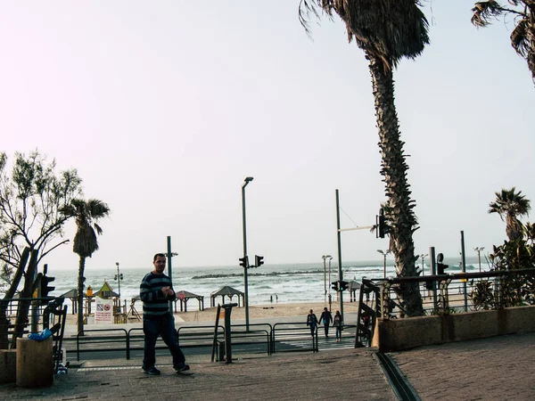 Tel Aviv Israel February 2019 View Unknowns Israeli People Walking — Stock Photo, Image