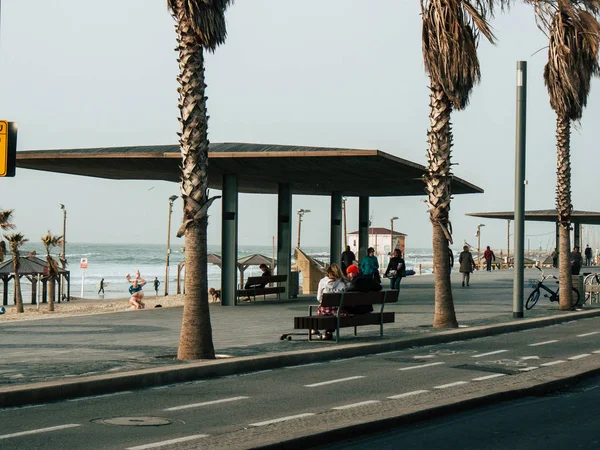 Tel Aviv Israel Februar 2019 Blick Auf Unbekannte Israelische Menschen — Stockfoto