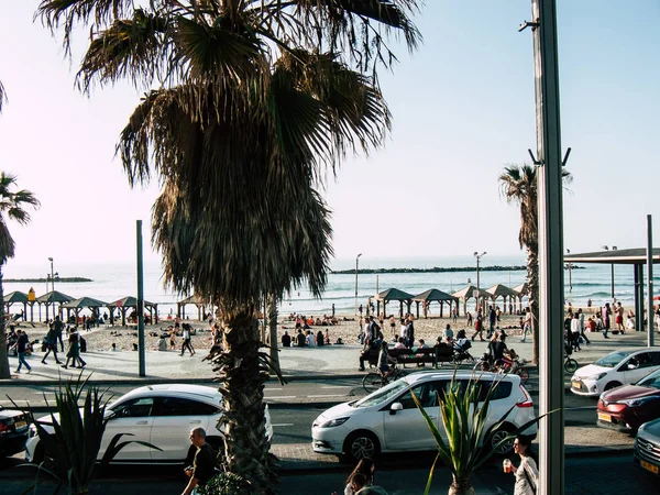 Tel Aviv Israel February 2019 View Unknowns Israeli People Walking — Stock Photo, Image