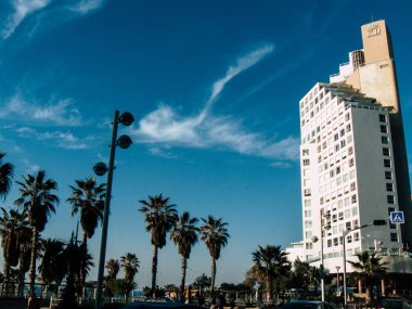 Tel Aviv İsrail 9 Şubat 2019 akşam Tel Aviv sokaklarında görünümünü