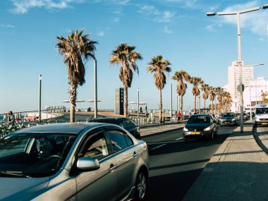 Tel Aviv İsrail 9 Şubat 2019 akşam Tel Aviv sokaklarında görünümünü