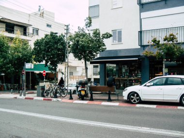 Tel Aviv İsrail 9 Şubat 2019 akşam Tel Aviv sokaklarında görünümünü