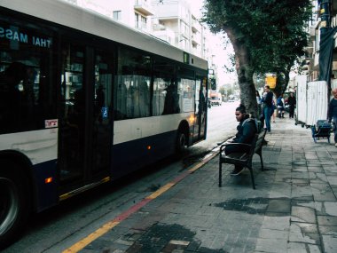 Tel Aviv İsrail 9 Şubat 2019 akşam Tel Aviv sokaklarında görünümünü