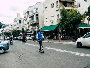 Tel Aviv İsrail 9 Şubat 2019 akşam Tel Aviv sokaklarında görünümünü