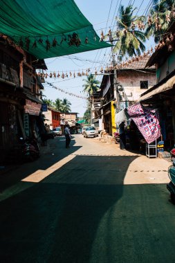 Gokarna Karnataka Hindistan 11 Şubat 2019 Gokarna şehrin ana yol öğleden sonra bilinmeyen insanlar görünümünü