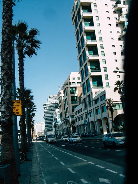 Tel Aviv Israel Fevereiro 2019 Vista Das Ruas Tel Aviv — Fotografia de Stock