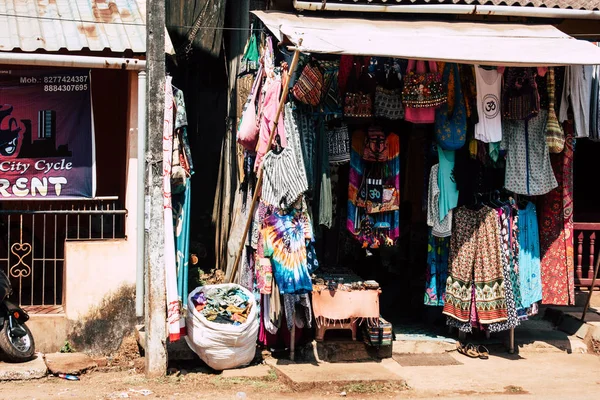 Gokarna Karnataka India February 2019 View Traditional Indian Shops Located — Stock Photo, Image