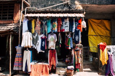 Gokarna Karnataka Hindistan 11 Şubat 2019 Gokarna şehrin ana yol öğleden sonra bilinmeyen insanlar görünümünü
