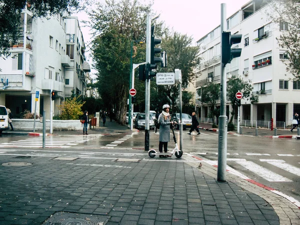 Tel Aviv Israël Février 2019 Vue Peuple Israélien Inconnu Marchant — Photo