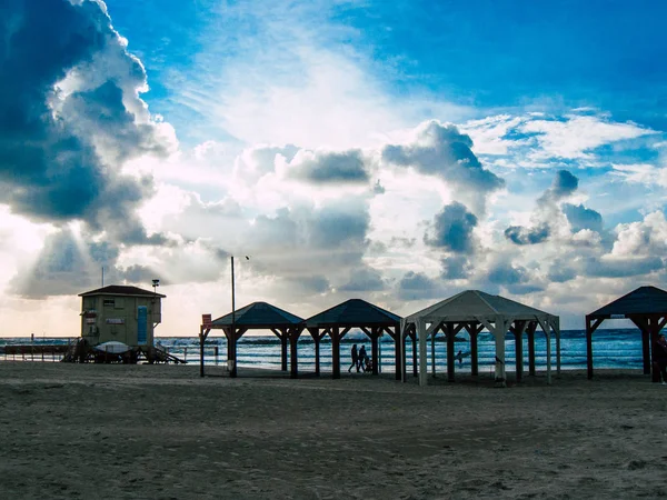 Tel Aviv Israel February 2019 View Unknown Israeli People Having — Stock Photo, Image