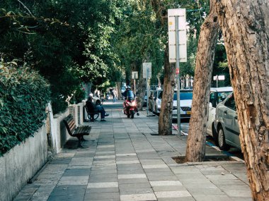 Tel Aviv İsrail 18 Şubat 2019 Tel Aviv sokaklarında öğleden sonra görünümünü