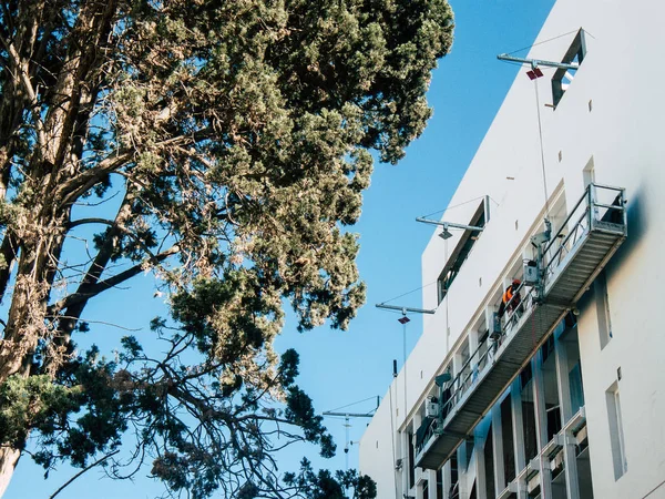 Tel Aviv Israel February 2019 View Israeli Worker Streets Tel — Stock Photo, Image