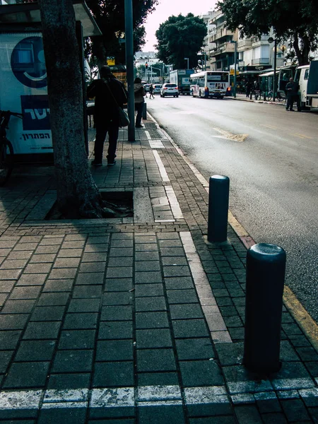 Tel Aviv Israel Fevereiro 2019 Vista Pessoas Israelenses Desconhecidas Andando — Fotografia de Stock