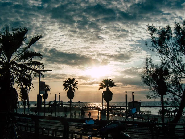 Tel Aviv Israele Febbraio 2019 Veduta Della Spiaggia Tel Aviv — Foto Stock