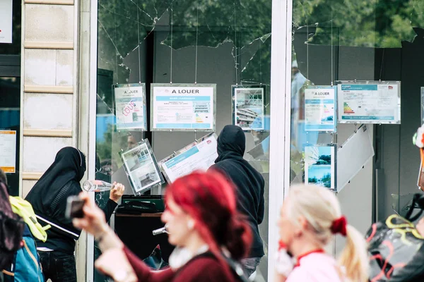 Disturbios en Francia — Foto de Stock