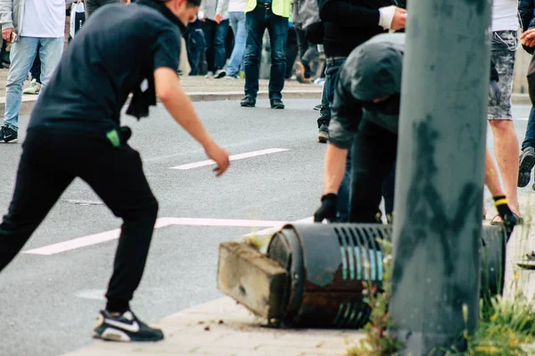 Disturbios en Francia — Foto de Stock