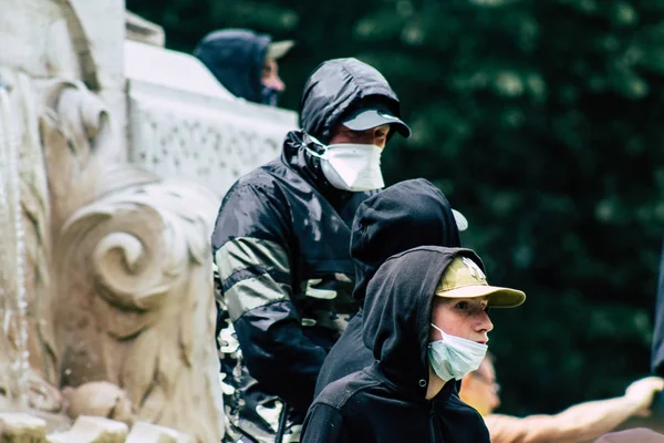 Disturbios en Francia — Foto de Stock