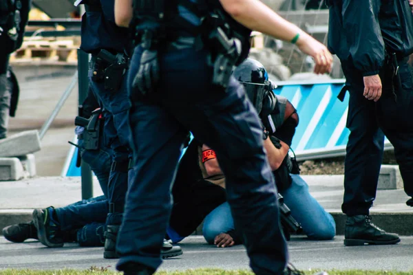 Riot in Frankrijk — Stockfoto