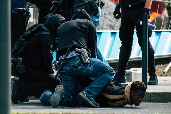 Riot i Frankrike — Stockfoto