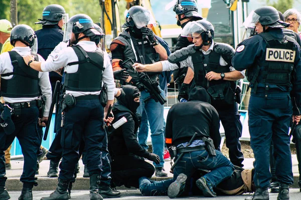 Disturbios en Francia — Foto de Stock