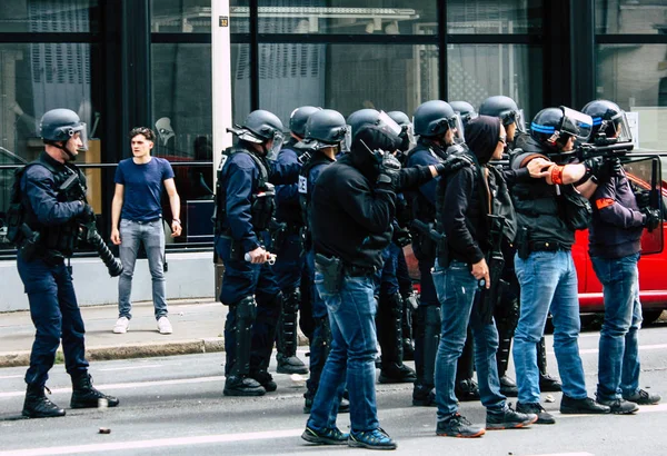 Disturbios en Francia — Foto de Stock