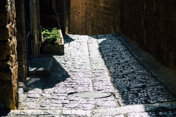 Tel Aviv Israel October 09, 2019 View of building in Jaffa, the southern and oldest part of Tel Aviv in the afternoon