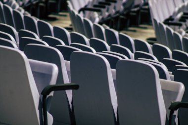 Kıbrıs Rum Kesimi 28 Mayıs 2020 'de Kıbrıs Rum Kesimi' nin Limasol kentinin göbeğindeki sahil caddesinde bulunan belediye dans merkezinin görüntüsü