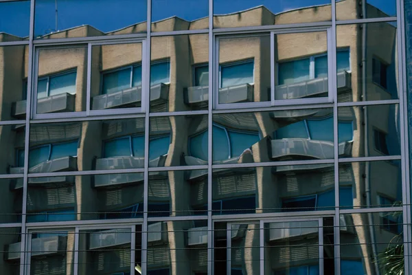 Limassol Cyprus May 29, 2020 View of the facade of a building located on the coastal avenue right in the heart of the city of Limassol in Cyprus island