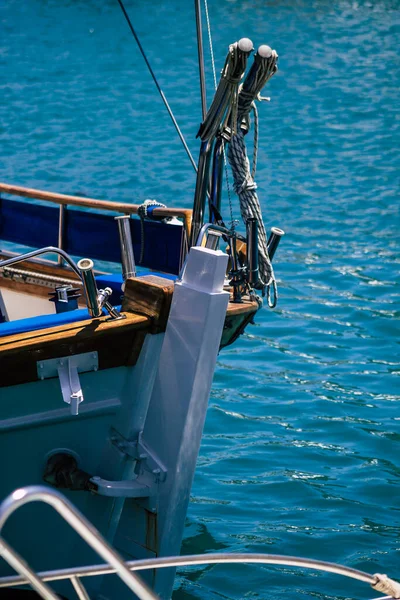 Limassol Ciprus Május 2020 Közelkép Egy Halászhajó Kikötve Régi Kikötő — Stock Fotó