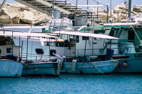 Limassol Chipre Mayo 2020 Vista Barco Amarrado Antiguo Puerto Limassol — Foto de Stock