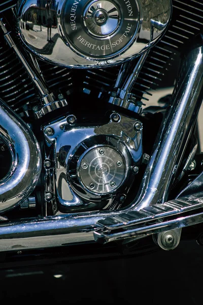 Limassol Chipre Mayo 2020 Primeros Planos Una Motocicleta Harley Davidson —  Fotos de Stock