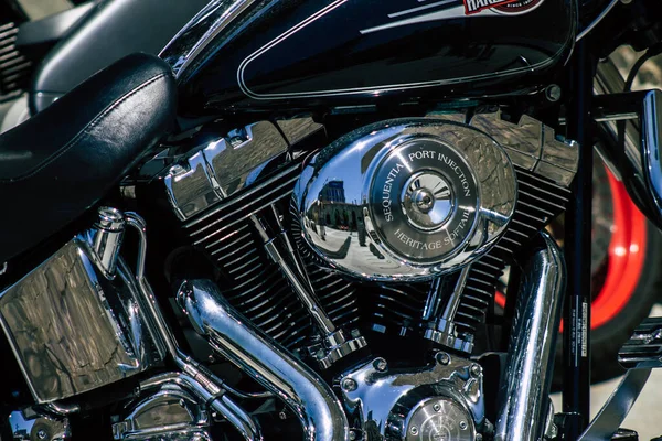 Limassol Kypr Květen 2020 Detailní Záběr Dědictví Softail Harley Davidson — Stock fotografie