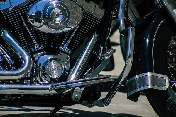 Limassol Kypr Květen 2020 Detailní Záběr Dědictví Softail Harley Davidson — Stock fotografie