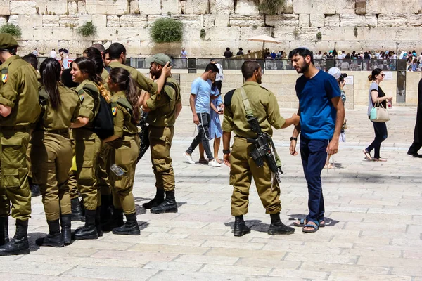 Jerusalén Israel Mayo 2018 Vista Una Ceremonia Fraternidad Soldados Israelíes — Foto de Stock