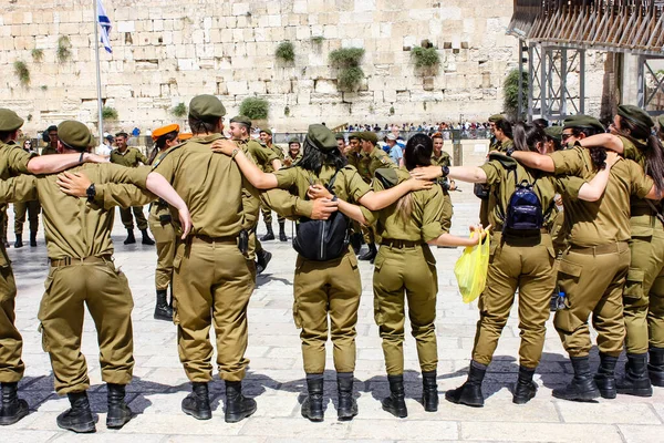 Kudüs Srail Mayıs 2018 Görünümünü Bir Srail Askerleri Kardeşlik Töreni — Stok fotoğraf
