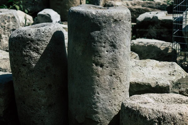 Limassol Kypr Červen 2020 Pohled Archeologické Zříceniny Středověkého Hradu Limassol — Stock fotografie