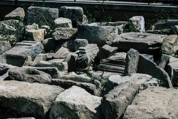 Limassol Cyprus Juni 2020 Zicht Archeologische Ruïnes Van Het Middeleeuwse — Stockfoto