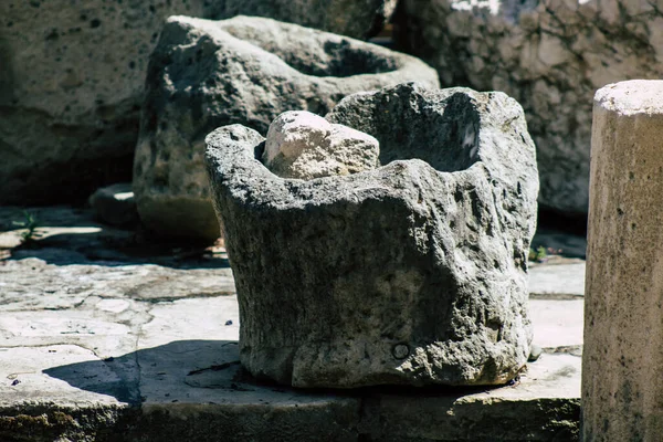 Limassol Cypr Czerwiec 2020 Widok Ruiny Archeologiczne Średniowiecznego Zamku Limassol — Zdjęcie stockowe