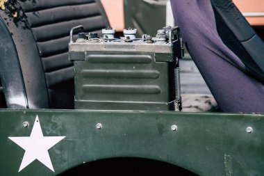 Kıbrıs Rum Kesimi 3 Haziran 2020 'de Kıbrıs Rum Kesimi' nin Limasol adasında park halindeki bir Amerikan ordusu jipinin görüntüsü