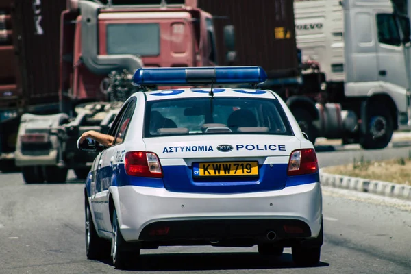 Limassol Chypre Juin 2020 Vue Une Voiture Police Chypriote Traditionnelle — Photo