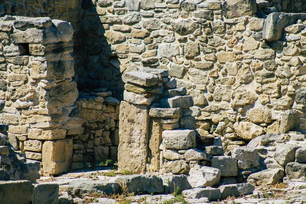 Limassol Chipre Junio 2020 Vista Los Restos Arqueológicos Del Templo — Foto de Stock