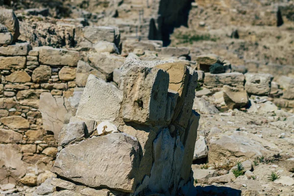 Лімасол Кіпр Червня 2020 Вид Археологічні Залишки Храму Аматус Великого — стокове фото