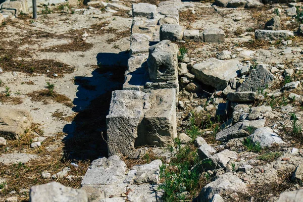 Limassol Chipre Junho 2020 Vista Dos Restos Arqueológicos Templo Amathous — Fotografia de Stock