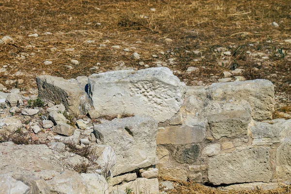 Лимассол Кипр Июня 2020 Вид Археологические Остатки Храма Амафуса Большого — стоковое фото