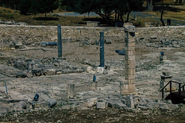 Limassol Kypr Června 2020 Pohled Archeologické Pozůstatky Chrámu Amathous Velkého — Stock fotografie