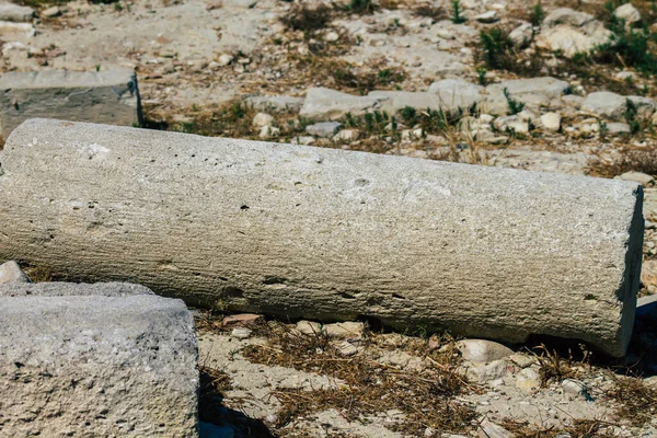 Limassol Cyprus June 2020 View Archaeological Remains Temple Amathous Great — Stock Photo, Image