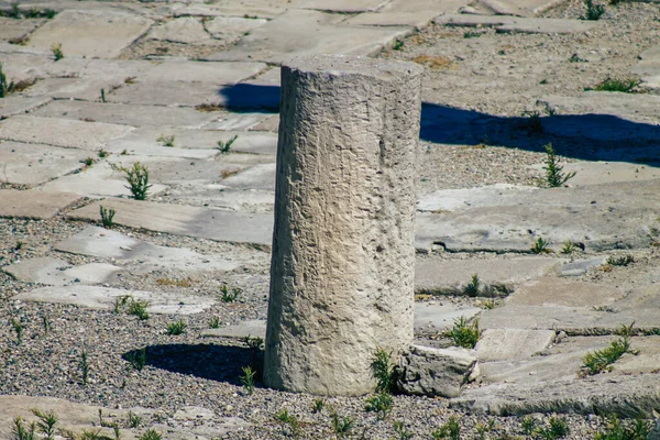 Limassol Kypr Června 2020 Pohled Archeologické Pozůstatky Chrámu Amathous Velkého — Stock fotografie