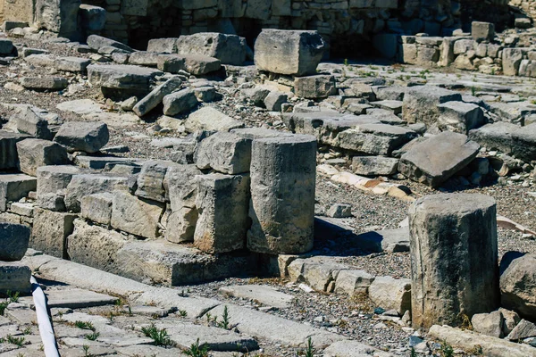 Limassol Cyprus June 2020 View Archaeological Remains Temple Amathous Great — Stock Photo, Image
