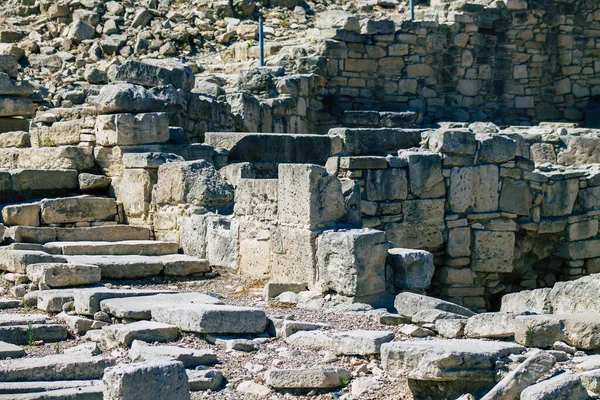 Limassol Cipro Giugno 2020 Veduta Dei Resti Archeologici Del Tempio — Foto Stock