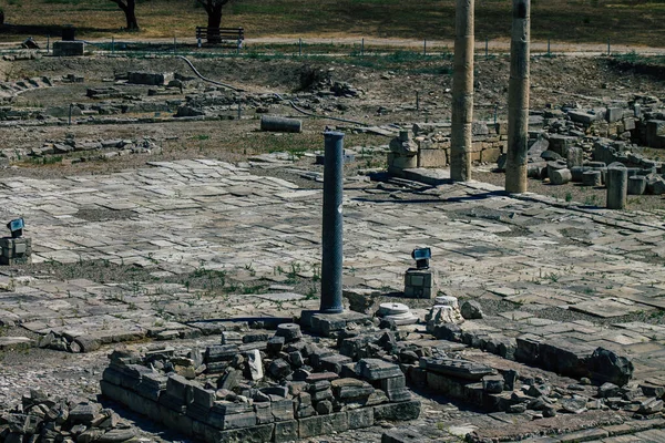 Limassol Chipre Junho 2020 Vista Dos Restos Arqueológicos Templo Amathous — Fotografia de Stock